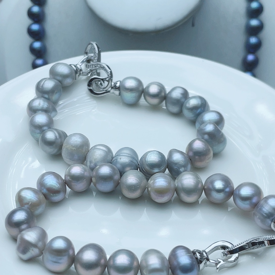 淡水珍珠颈饰钛钢