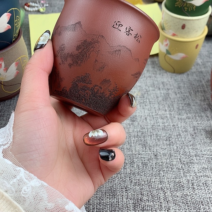 紫砂茶杯高端主人杯