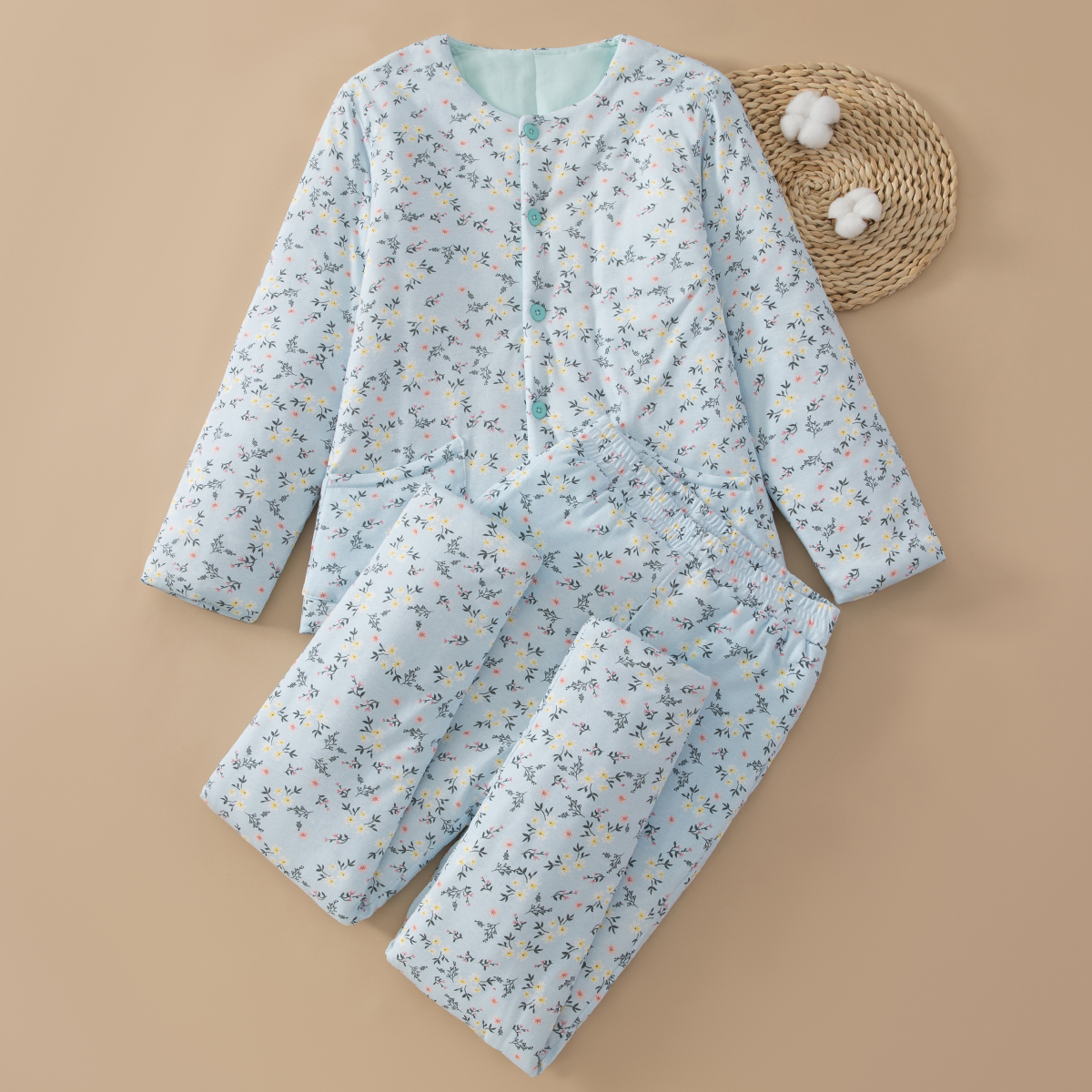 纯棉花内胆棉袄棉裤套装女士内穿夹棉打底棉衣针织贴身穿冬季棉服