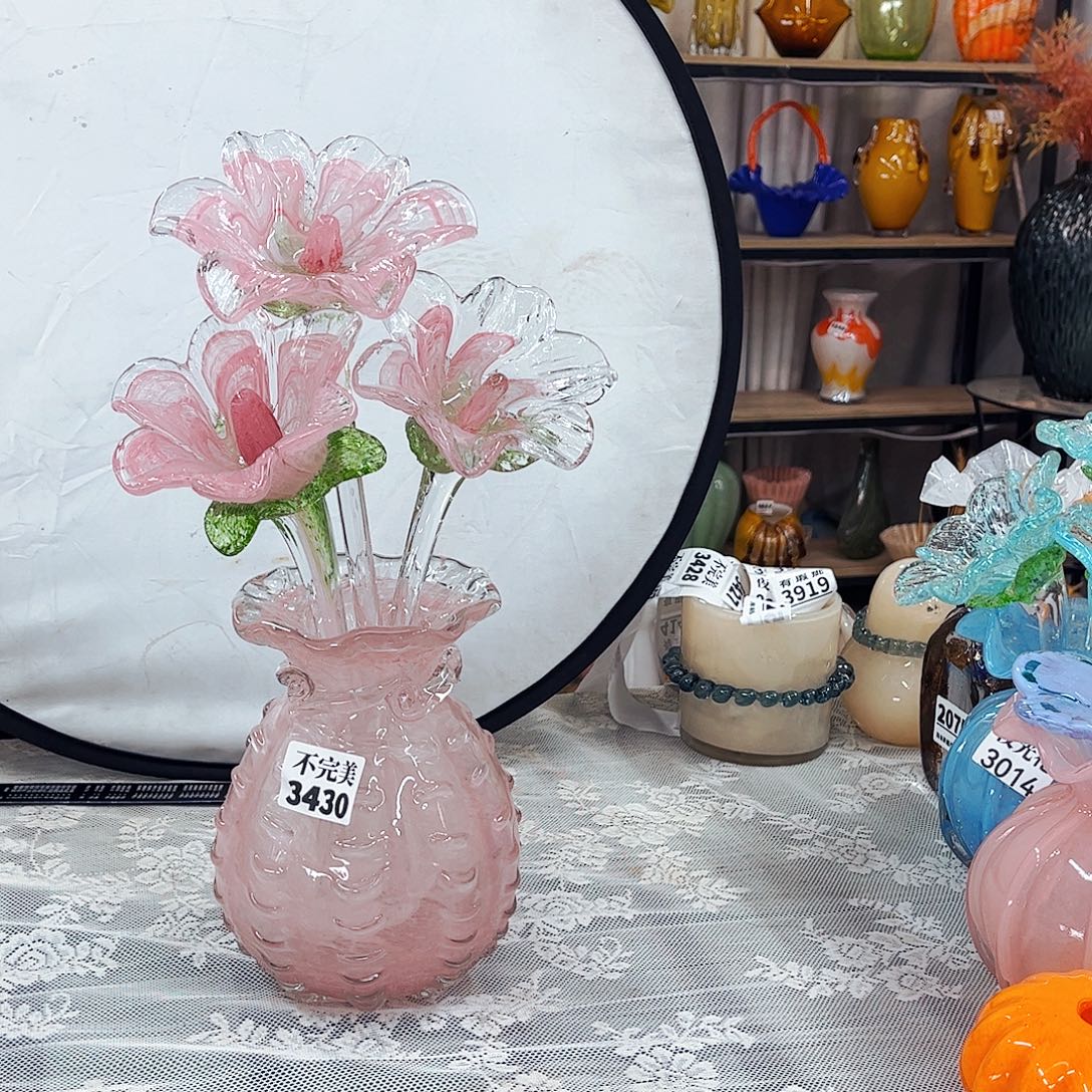 3花1不完美瓶 家悦琉璃工艺品不完美