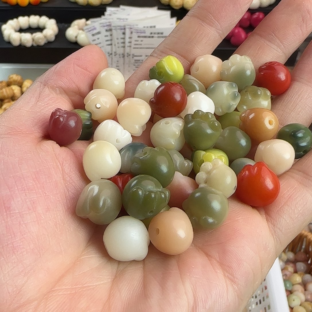 菩提根/象牙果手串卡12玛卡龙猫爪300颗批发