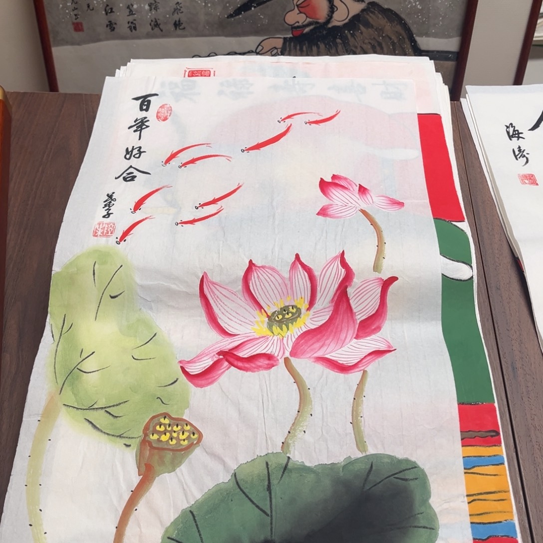 国画纯手绘禅意画作品