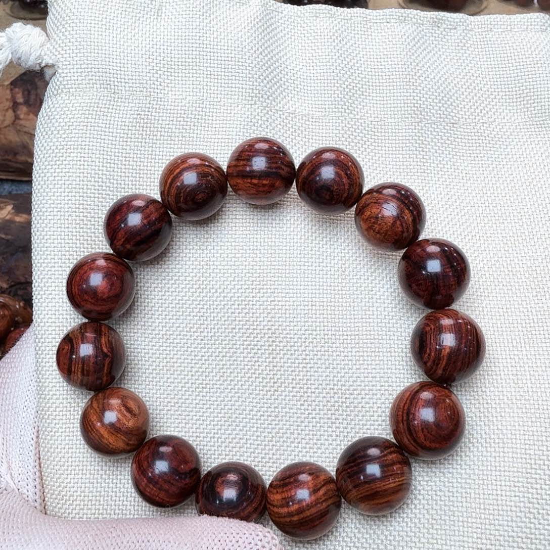 黄花梨/降香黄檀手串/手链将*酒海南黄花梨1.5大黑线