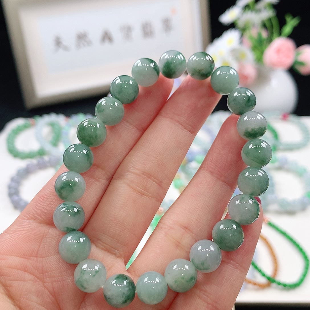 翡翠未镶嵌手链9mm