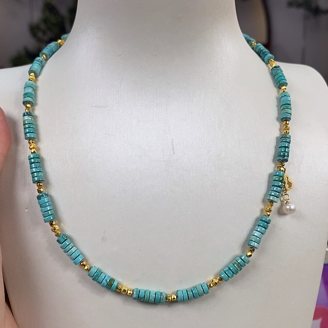 绿松石银S925镀金镶嵌珠宝奇石