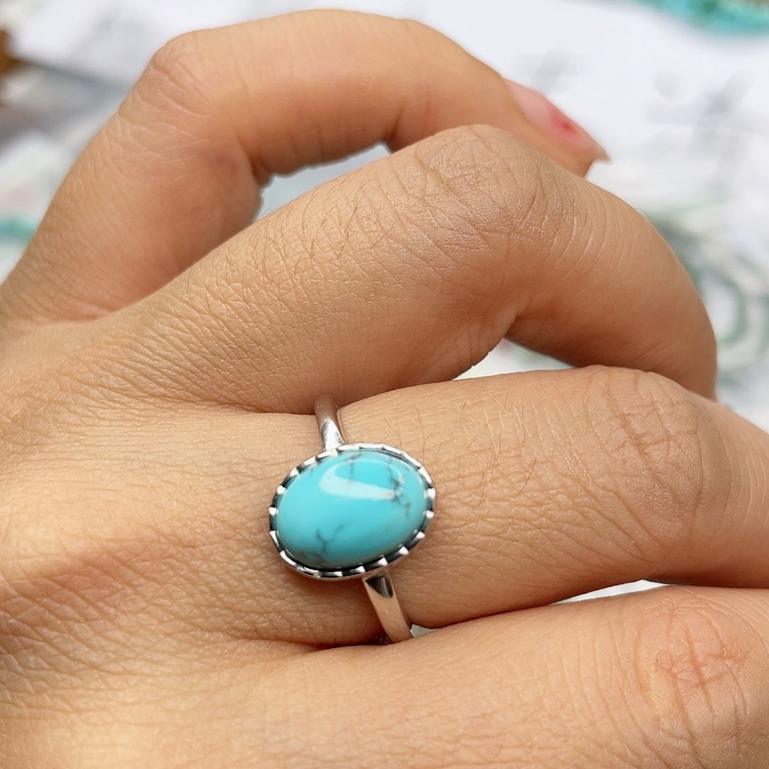 绿松石珠宝奇石银S925镶嵌