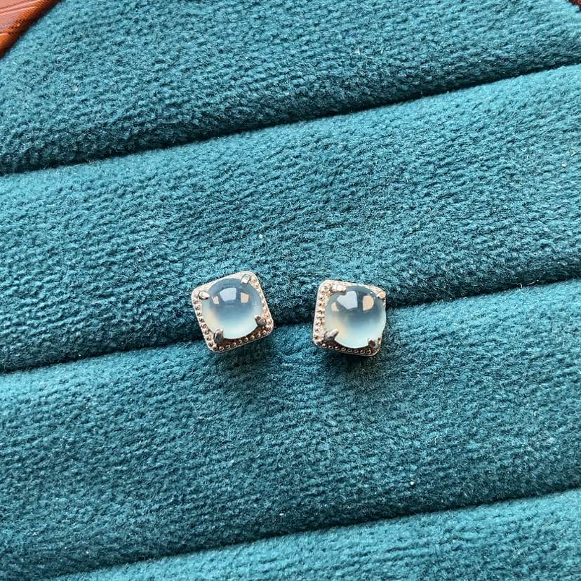 【闪购商品】翡翠耳饰银S925镶嵌郭**！兮兮