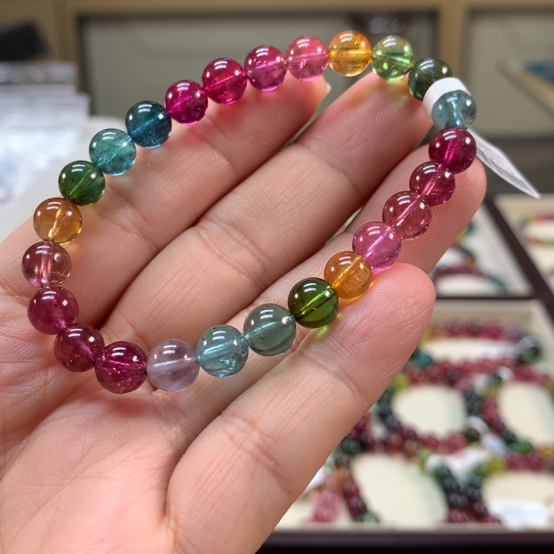 碧玺手链未镶嵌7.5左右