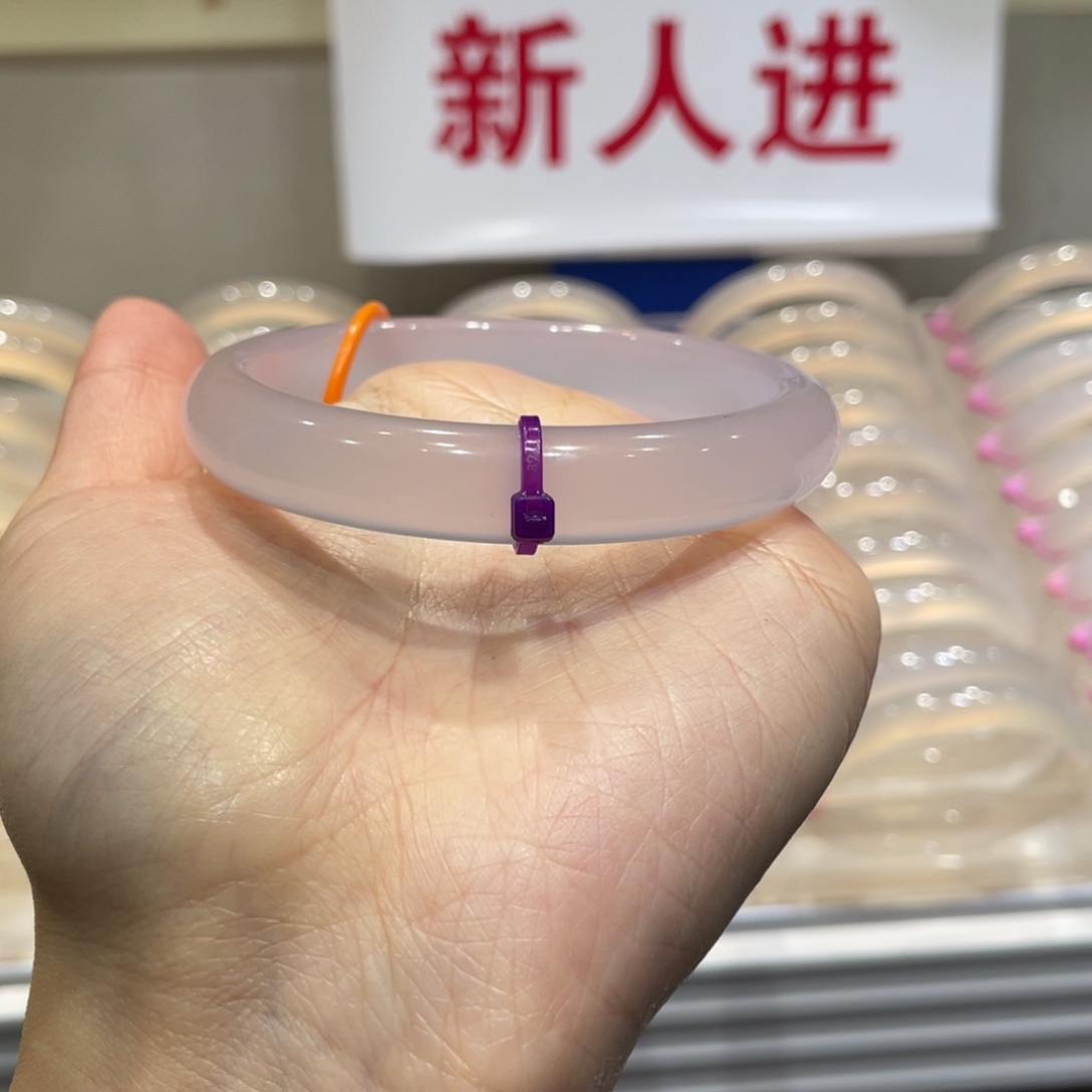 含****玛瑙/玉髓未镶嵌手镯@定向冰紫@【59】