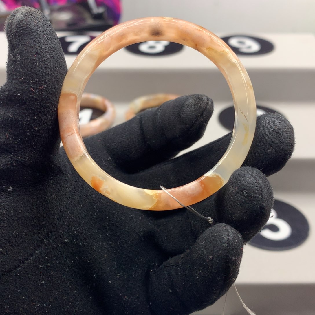 玛瑙/玉髓手镯合金冰*