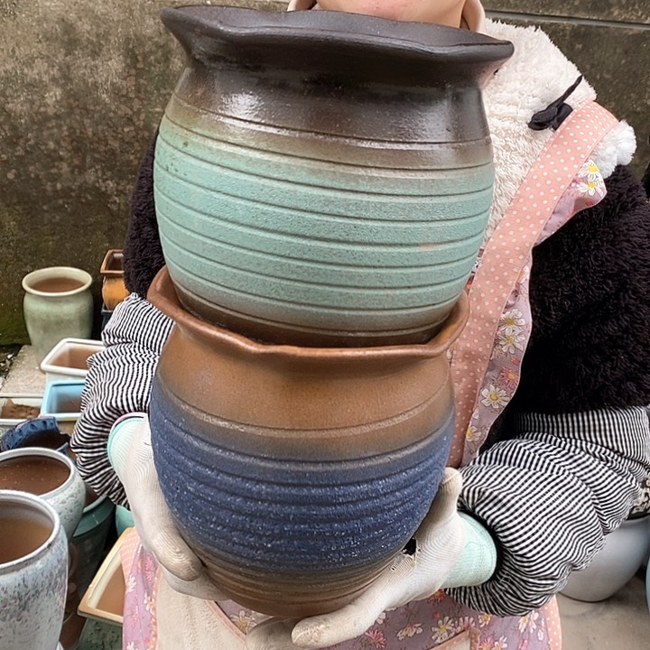 紫砂花盆正品口18高20