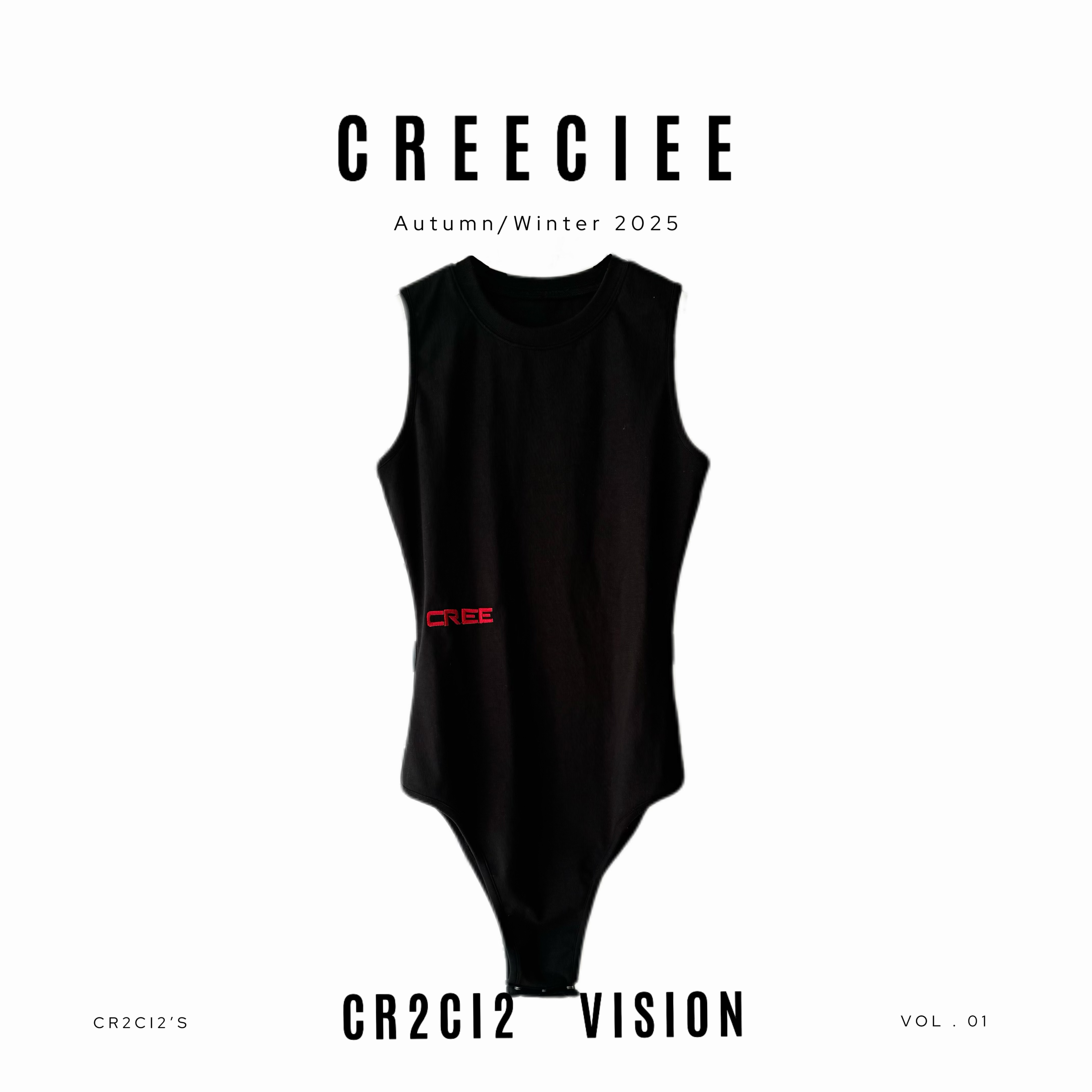 CREECIEE【八音盒】不想露肚子还能穿低腰裤｜夏季连体背心T恤25127