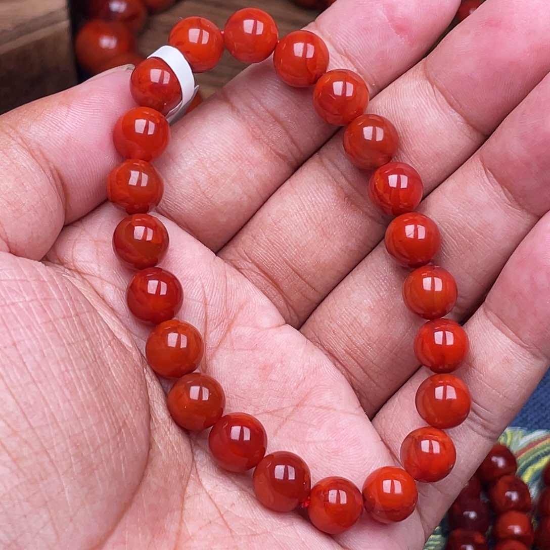 南红玛瑙未镶嵌手链南红瓦西卡9
