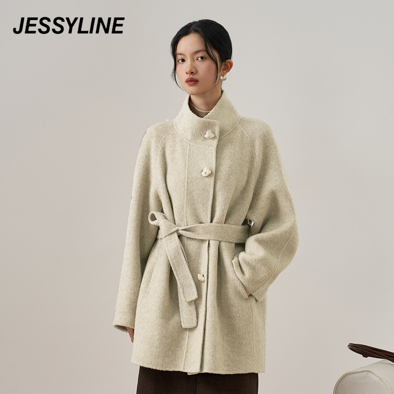 jessyline冬季新款女装 杰茜莱羊毛呢外套女士大衣 441205367