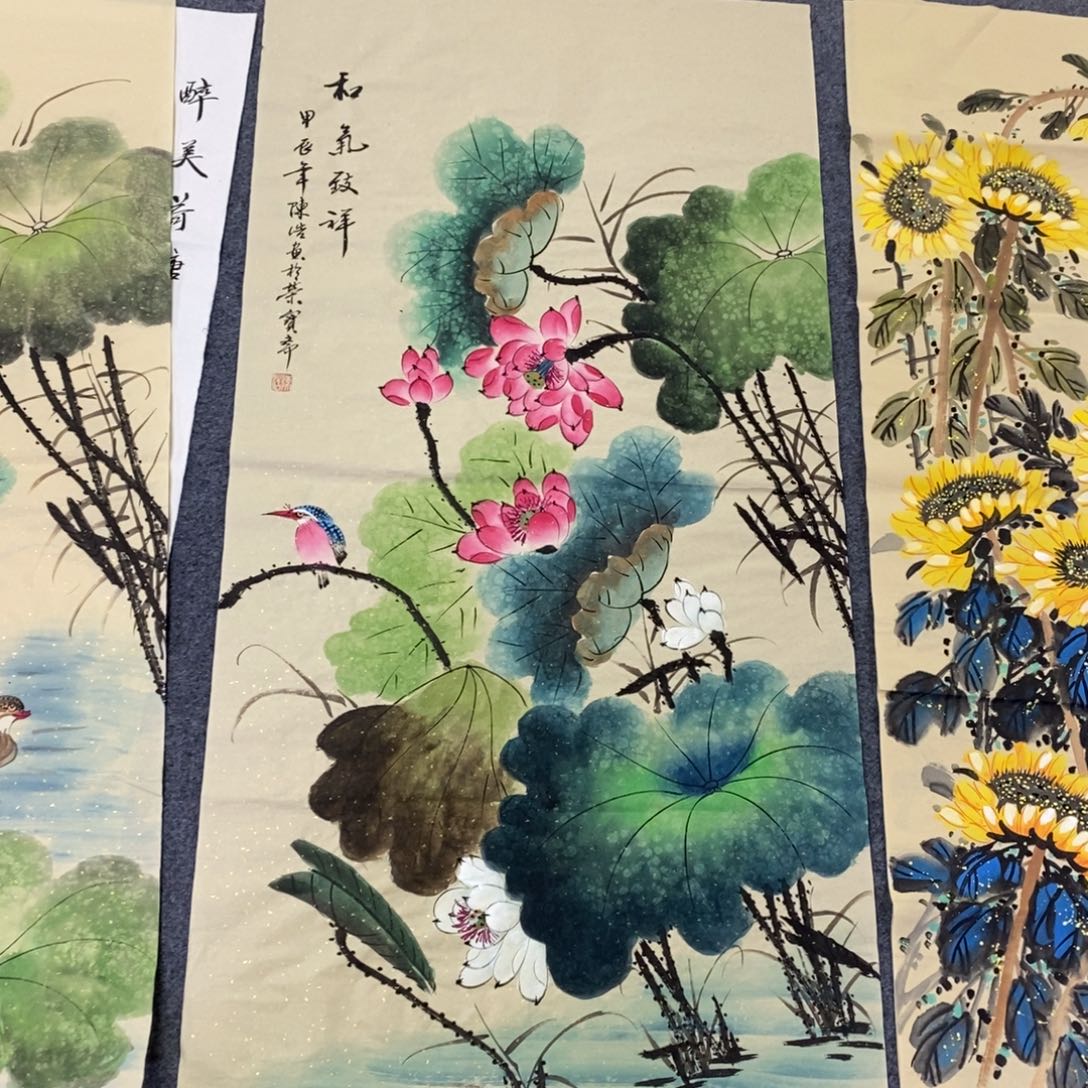 国画尺寸140✖️70四尺纯手绘