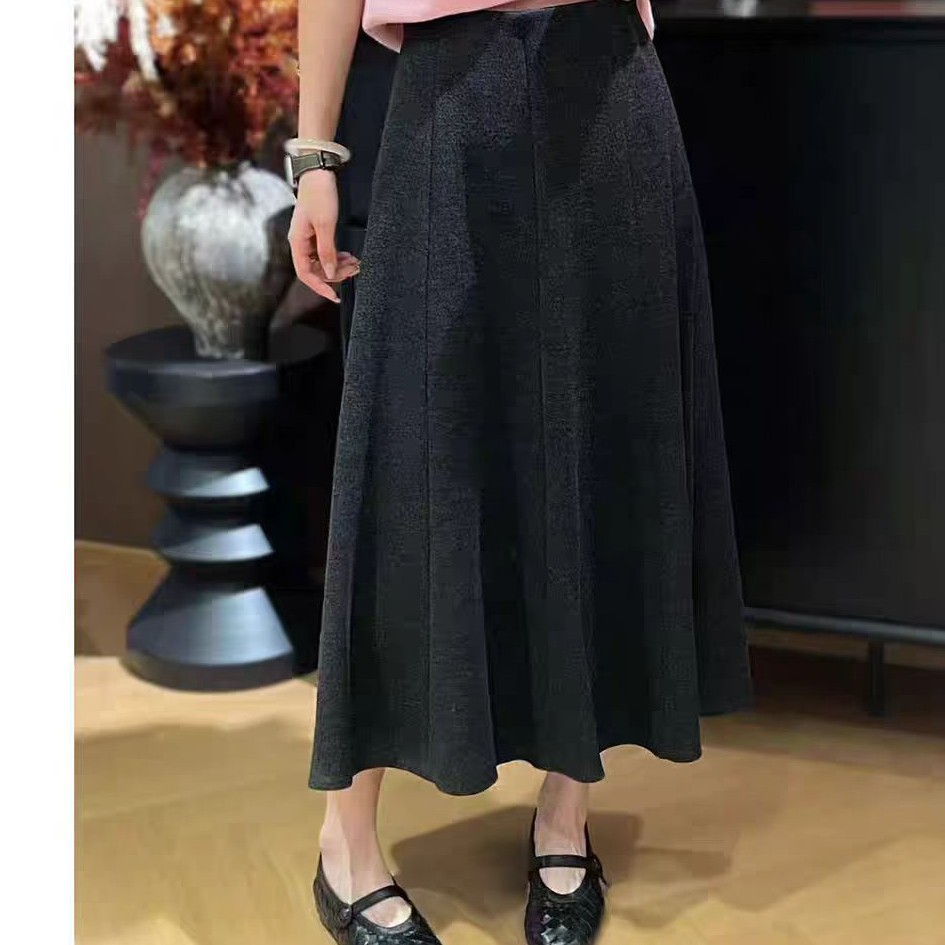 Meiky饼 复古时尚 八片立体工艺高腰显瘦糯米半身裙 2色