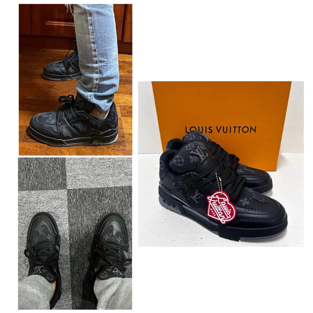 99新 LouisVuitton/路易威登 38/40/41/42码43码Nigo联名板鞋黑色
