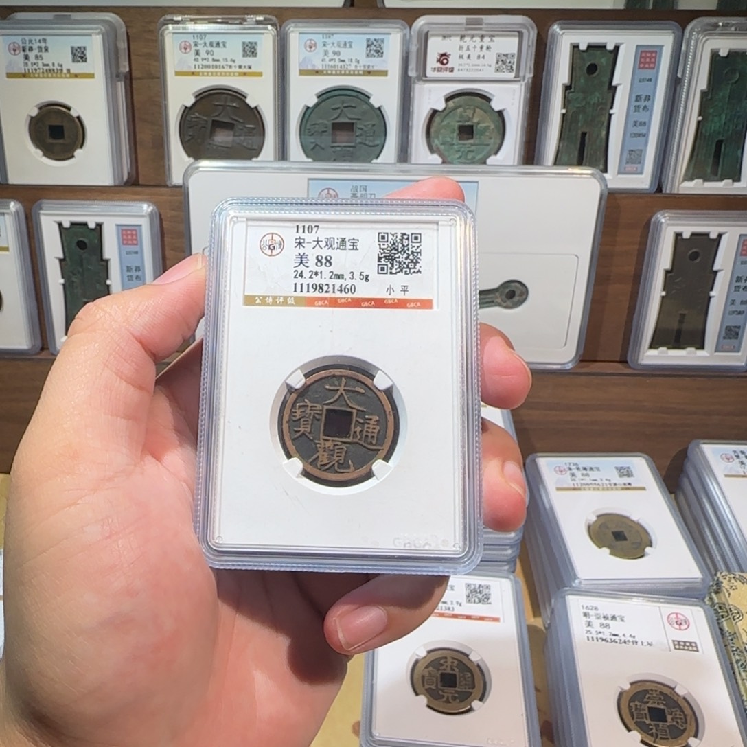 铜齐泉。传世 大观通宝。 