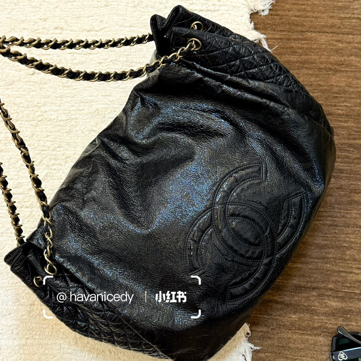 95新 Chanel/香奈儿 Chanel黑金油蜡机场