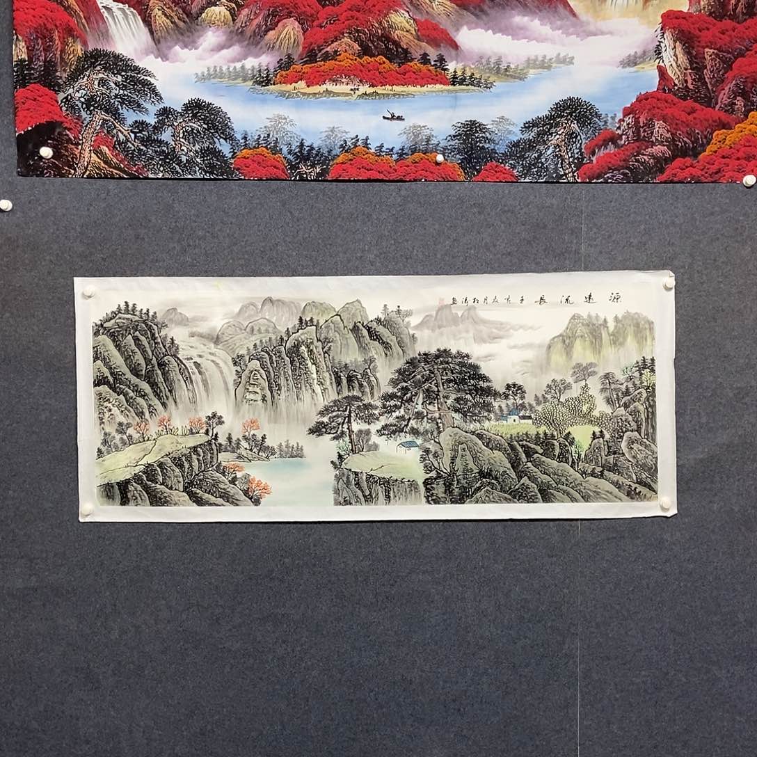 国画小六尺山水一副