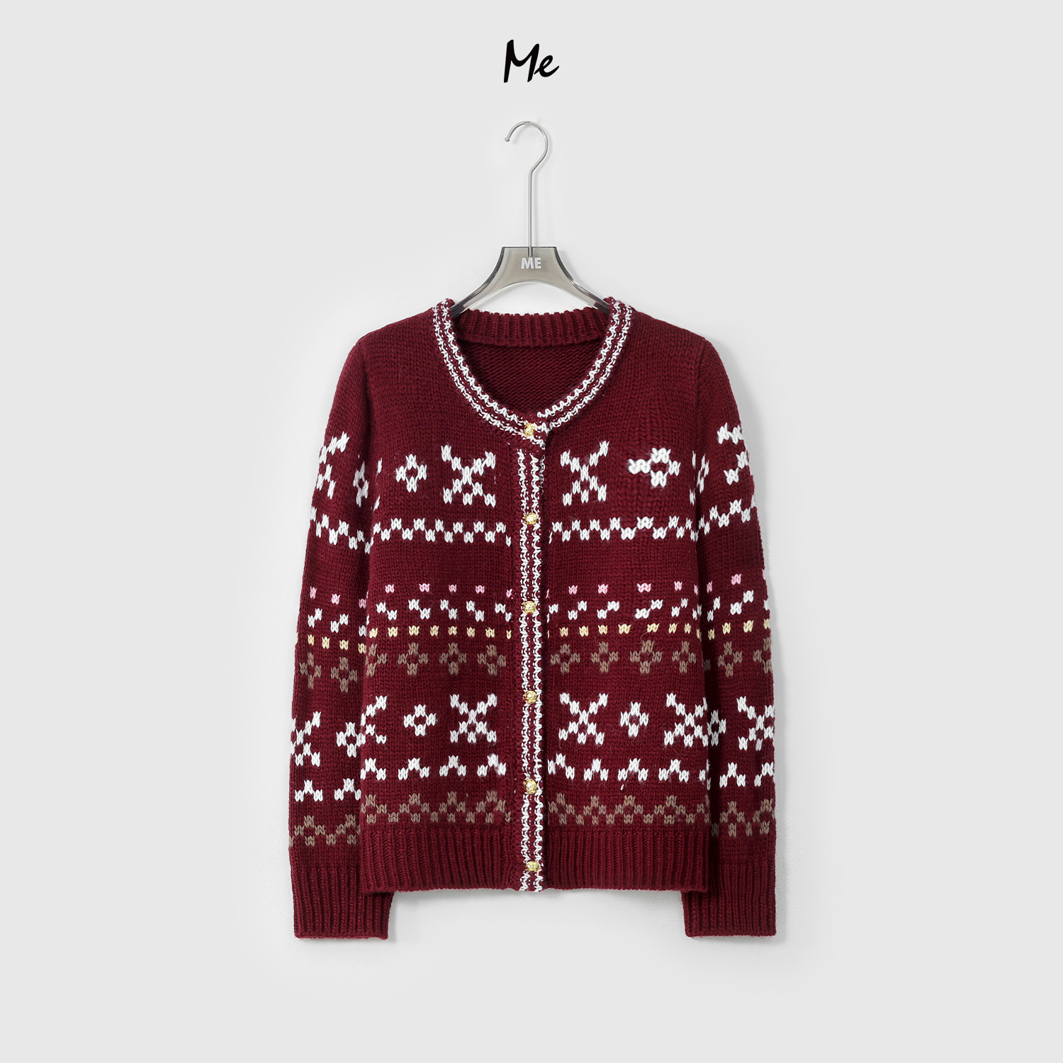 ME【新年乐高毛衣小香（高克重）】超细美利奴绵羊毛针织毛衣MESA5491