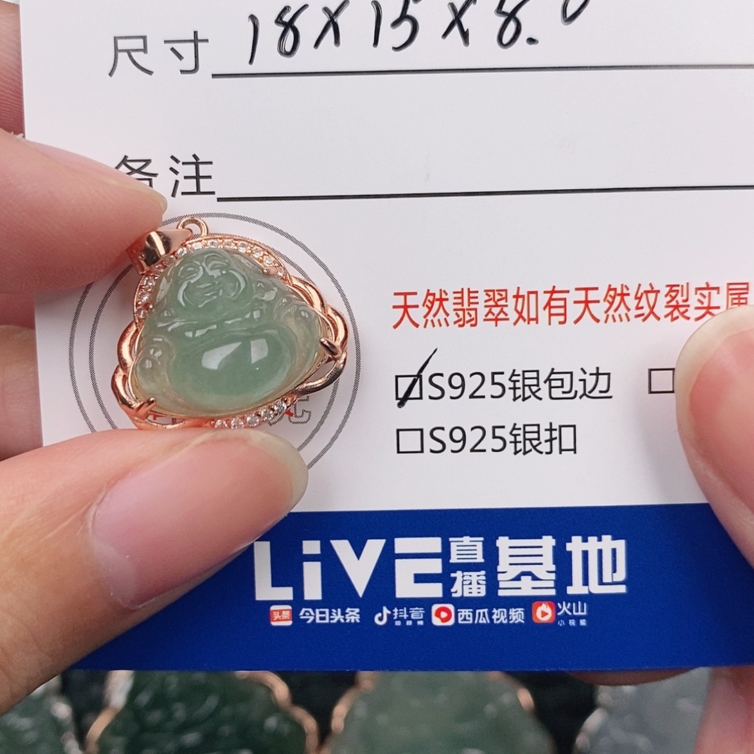 翡翠银S925镶嵌颈饰