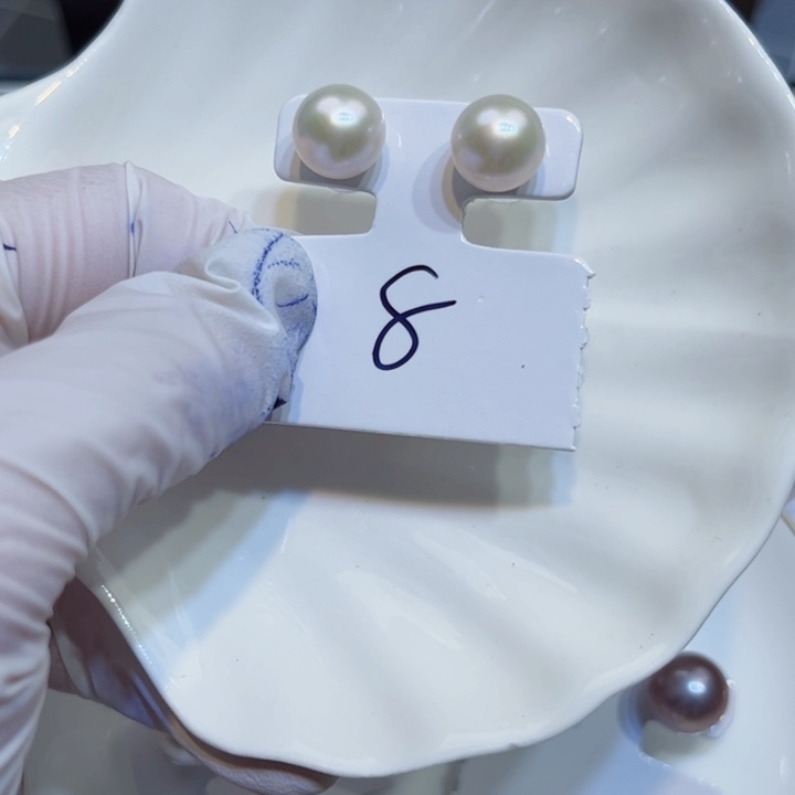 淡水珍珠耳饰银S925镶嵌