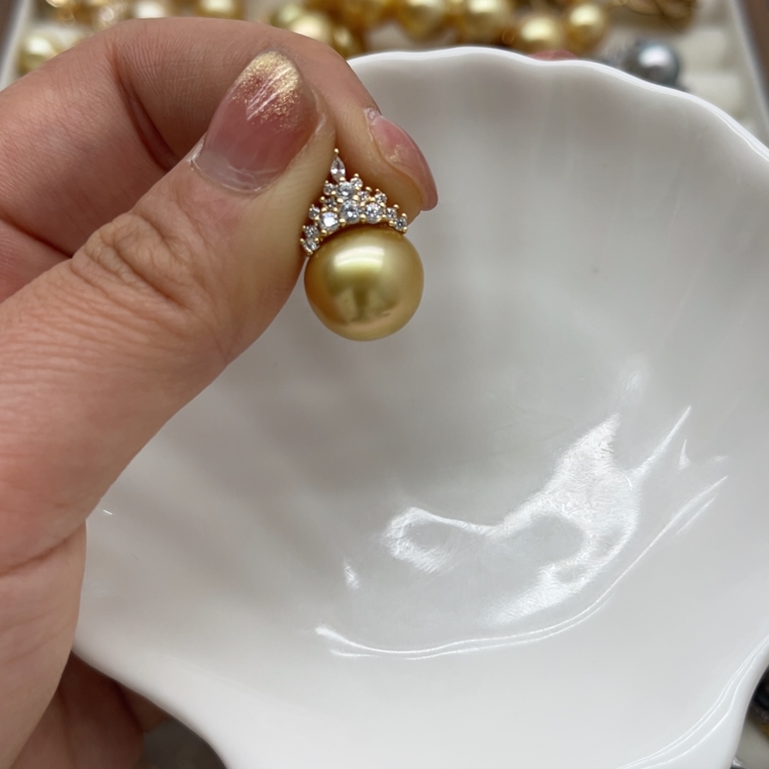 海水珍珠吊坠(不含链)银S925镶嵌