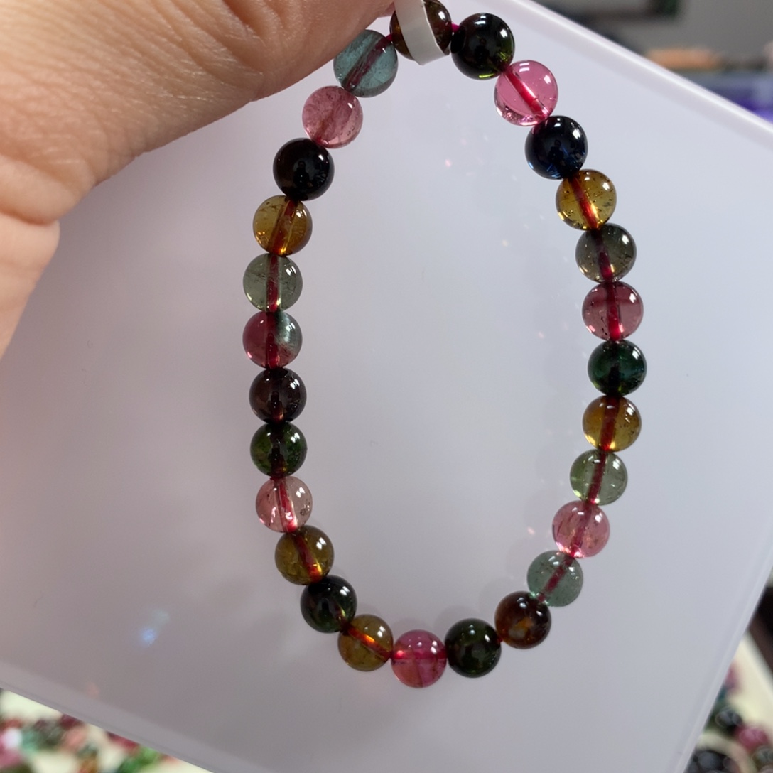 碧玺手链未镶嵌6.6毫米左右