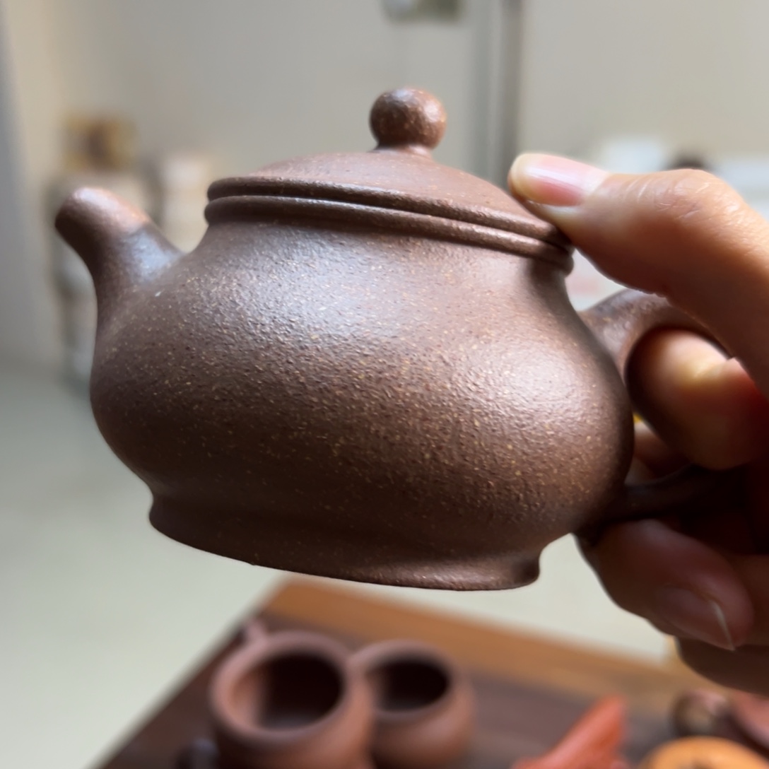 紫砂茶壶二*五彩段泥潘壶150