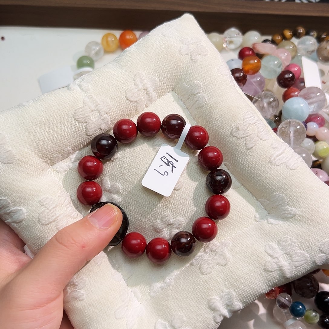 手链银S925镶嵌烟晶莎莎