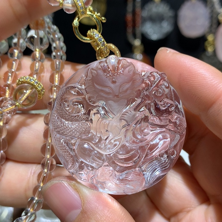 水晶颈饰未镶嵌天然