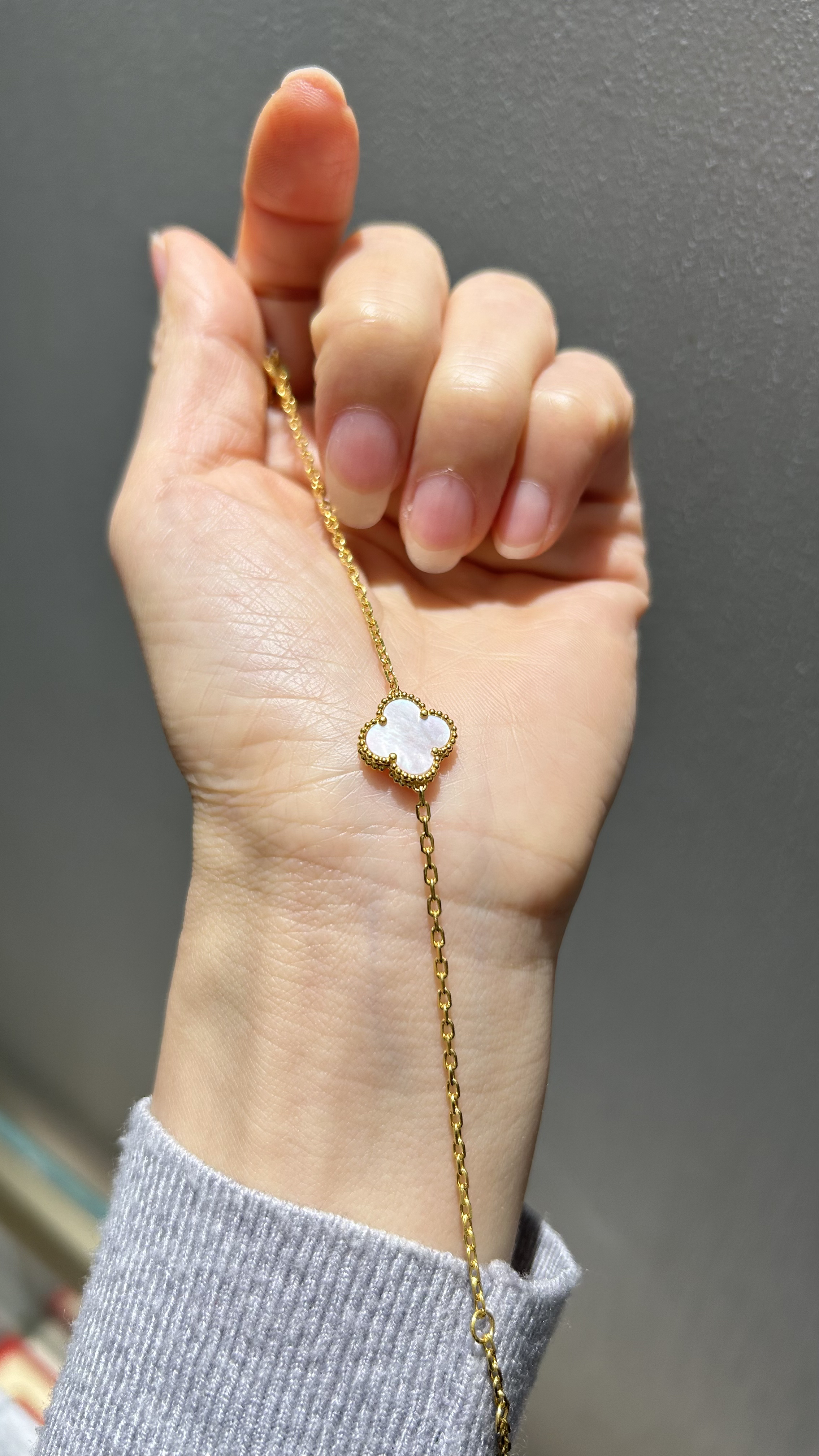 足金999四叶草手链