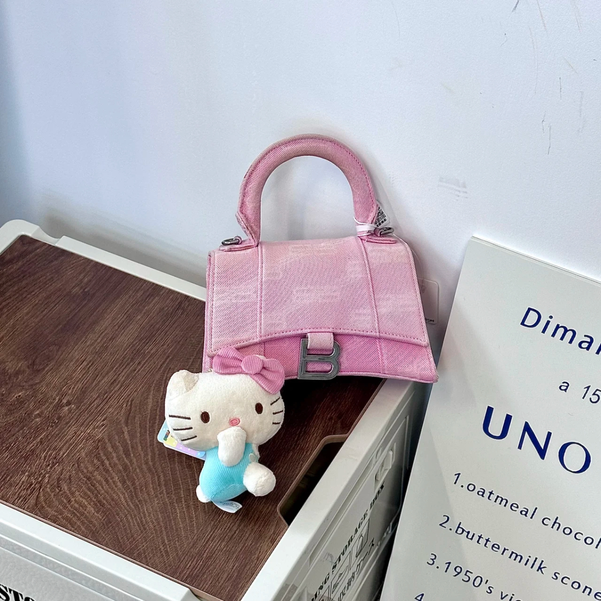 95新 Balenciaga/巴黎世家  粉色牛仔沙漏xS/CC