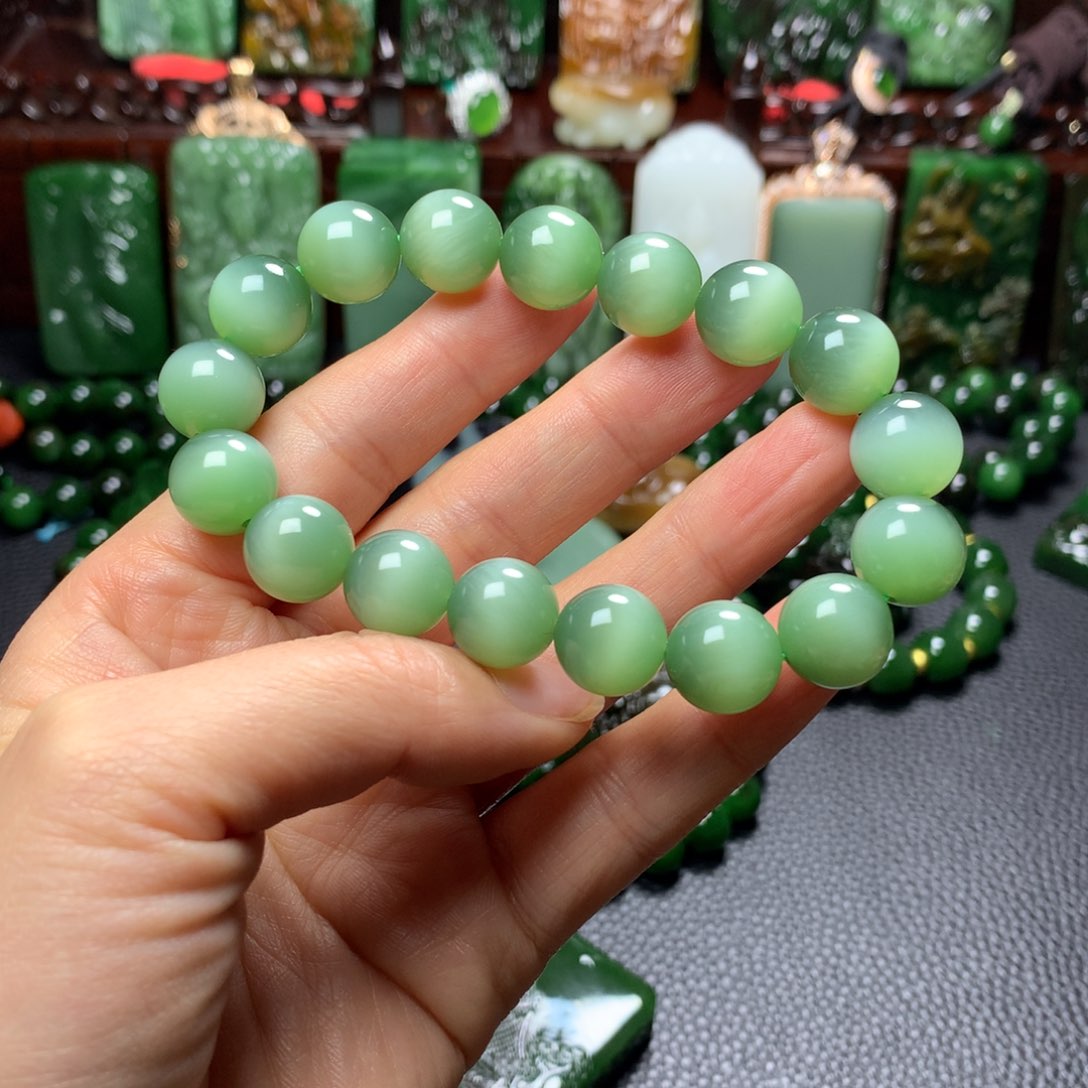 和田玉手串未镶嵌梦***吉