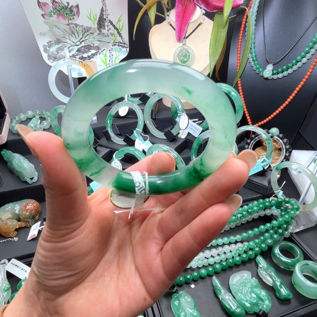 合金手镯石英质玉（非洲翠）