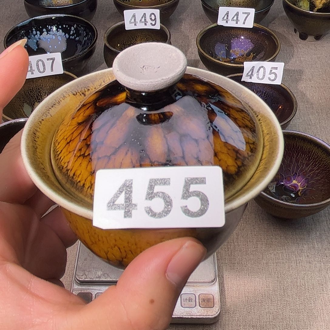 茶盏@****）原矿微瑕盖碗455