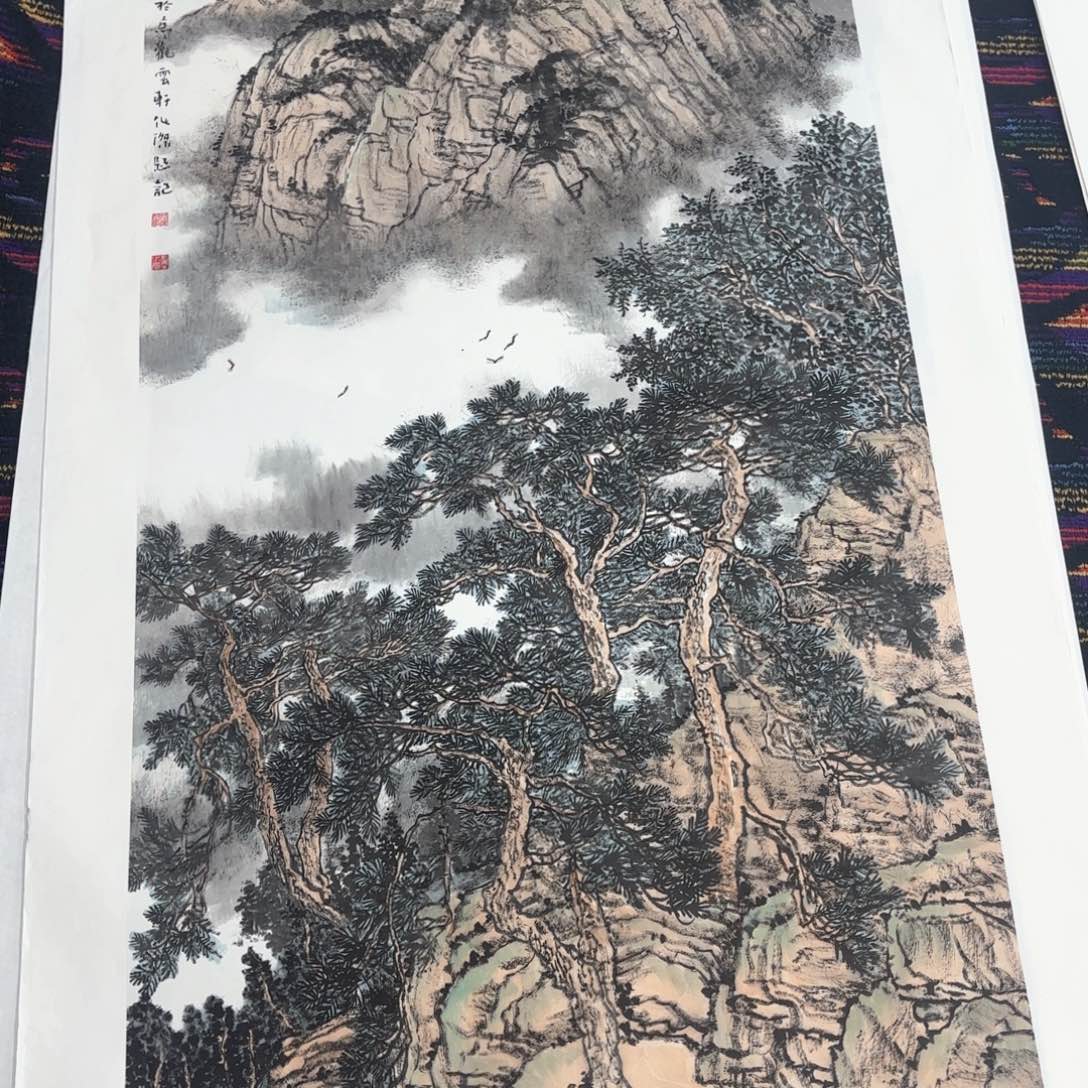 国画h*e任杰四尺作品童