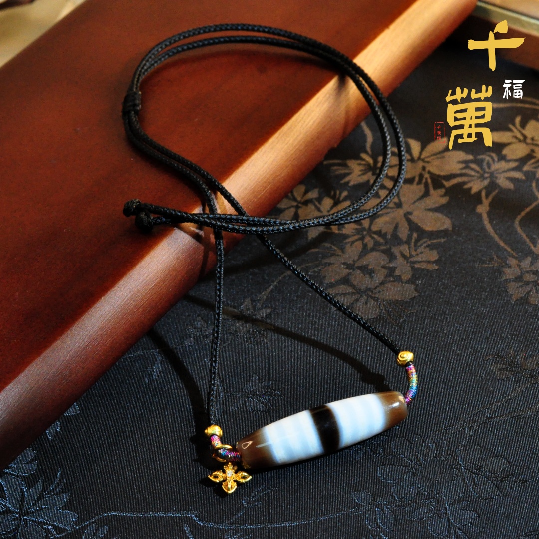 非金属布艺吊坠 【千万福】七线珠民族风编织项链-A0280026