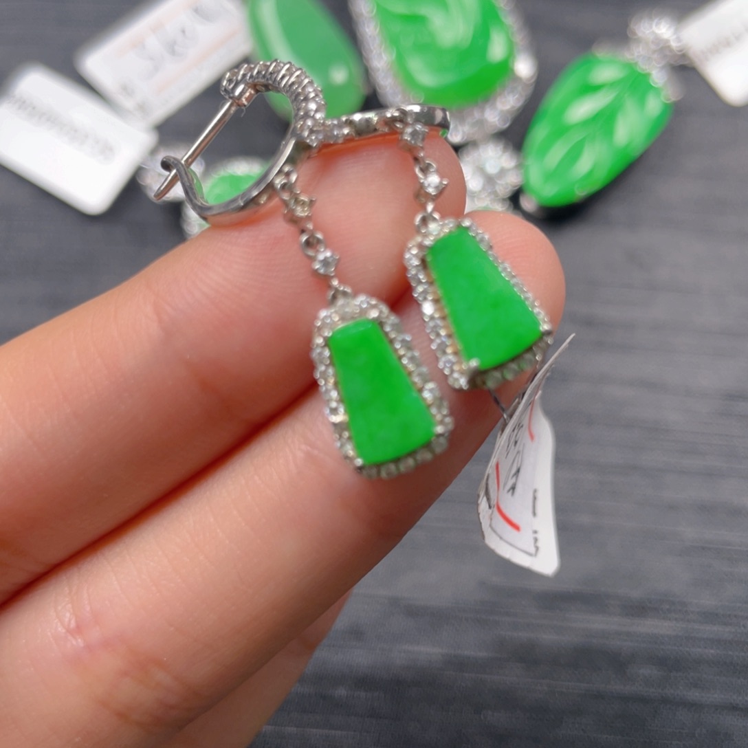 翡翠银S925镶嵌吊坠(不含链)kj kk