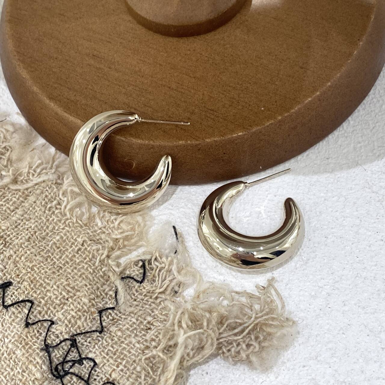 铜合金耳饰 法式轻奢高级感耳环6078