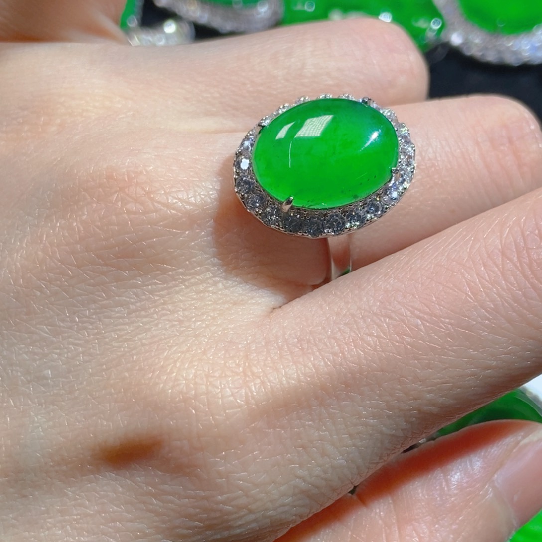 翡翠吊坠(不含链)银S925镶嵌