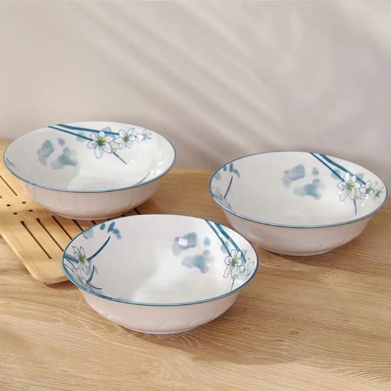 7英寸水仙花面碗发6个 有问题联系客服