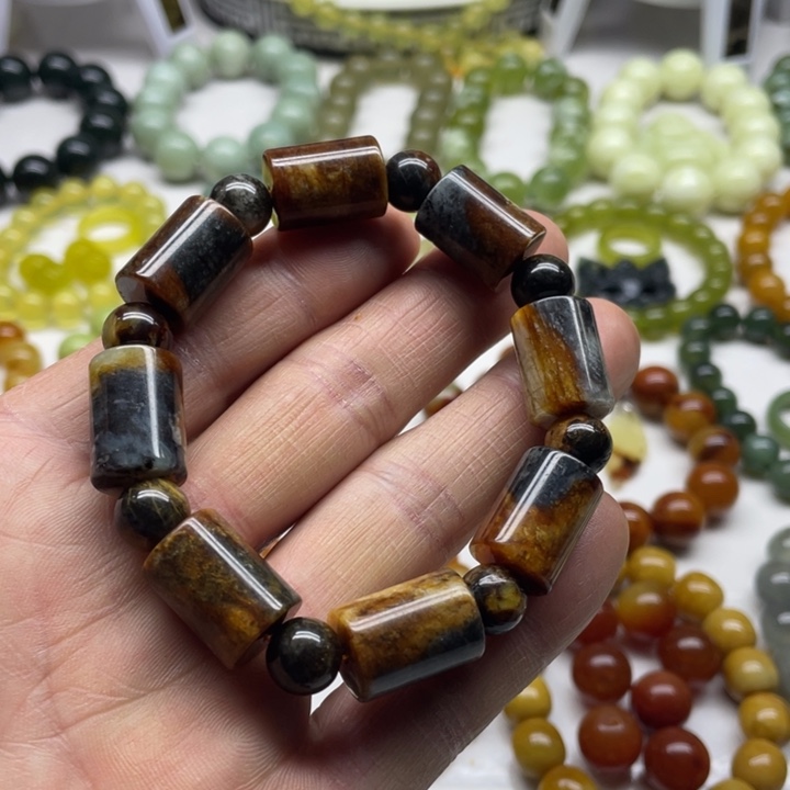 蛇纹石玉手串12+未镶嵌