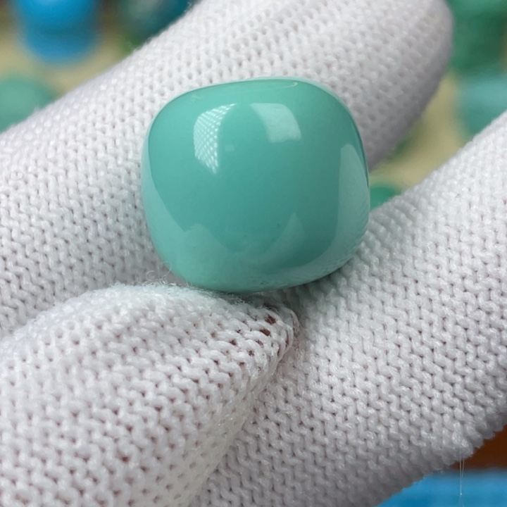 高瓷蓝绿16mm老型单颗福利