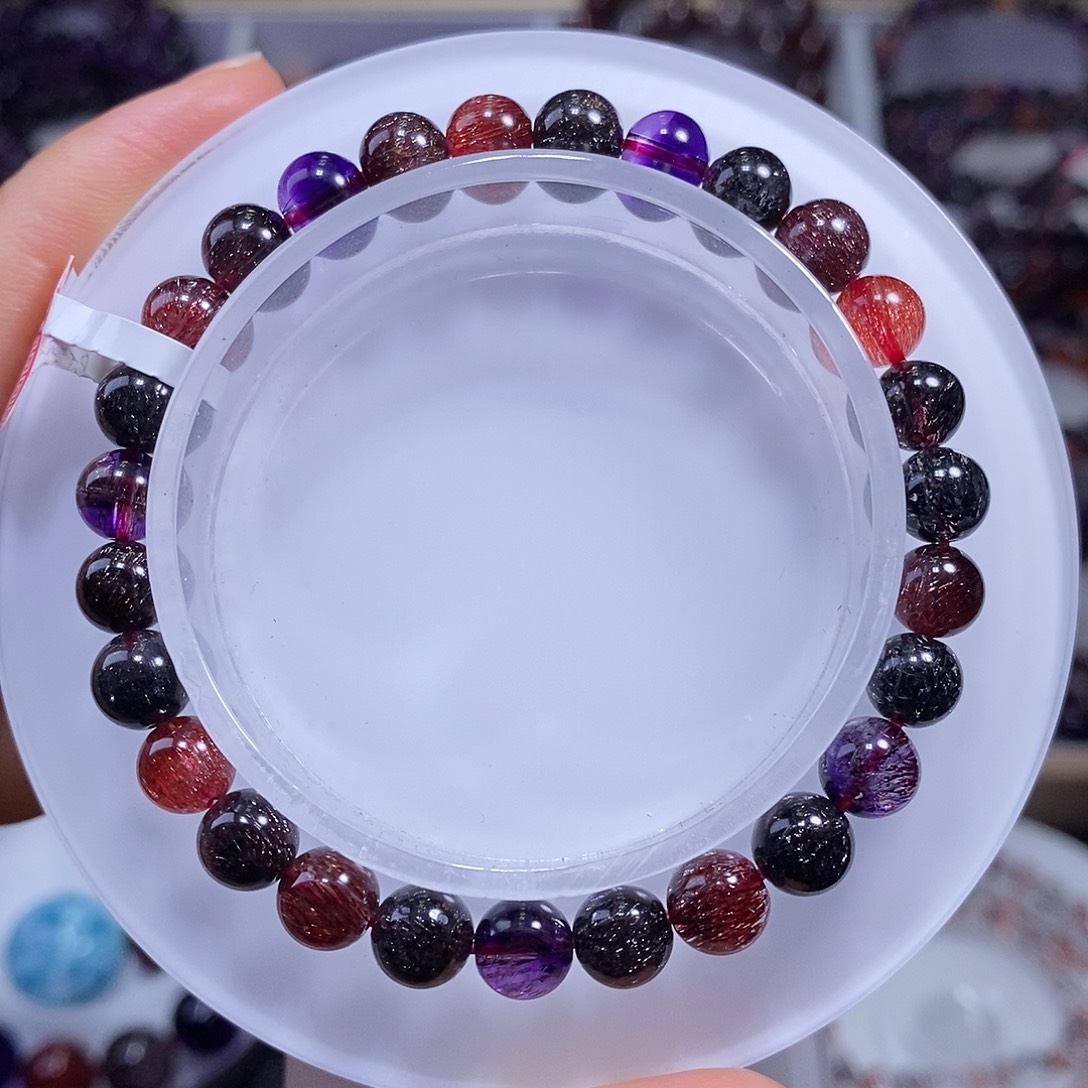 手链水晶未镶嵌黑加仑