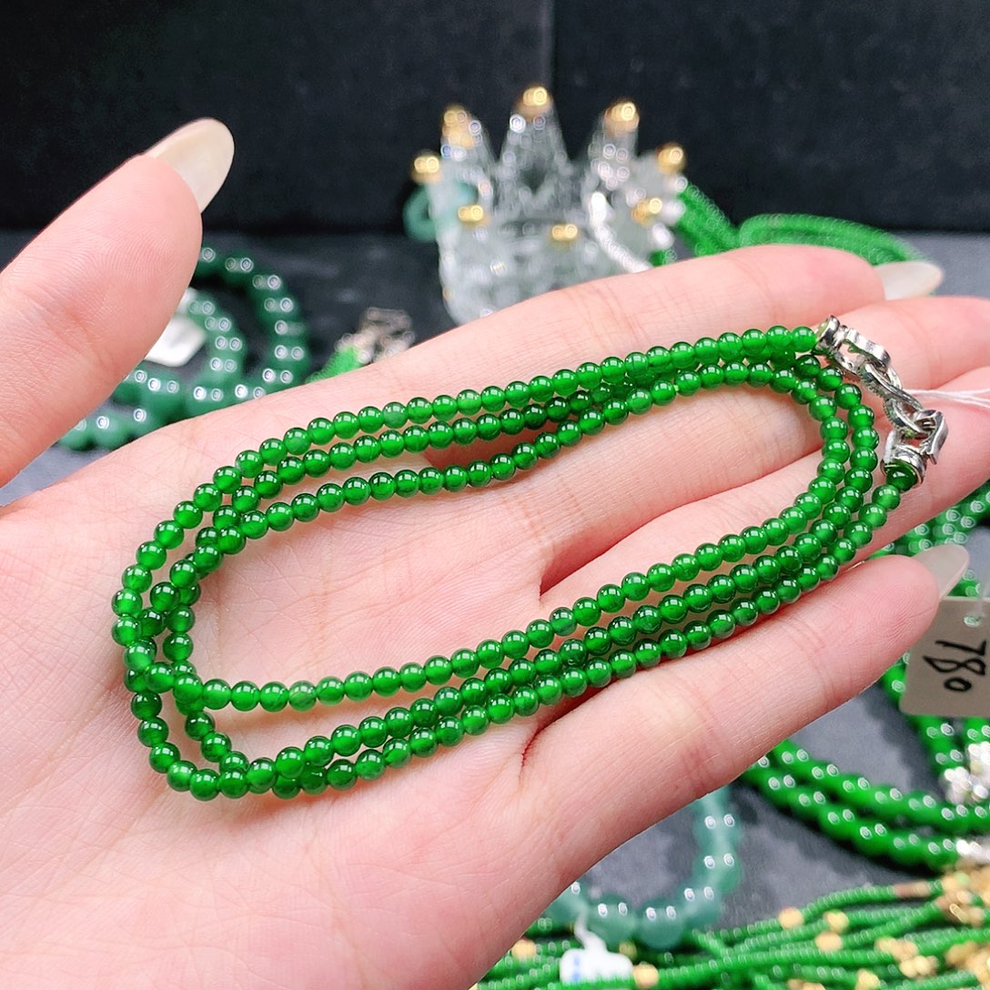 翡翠未镶嵌手链项链