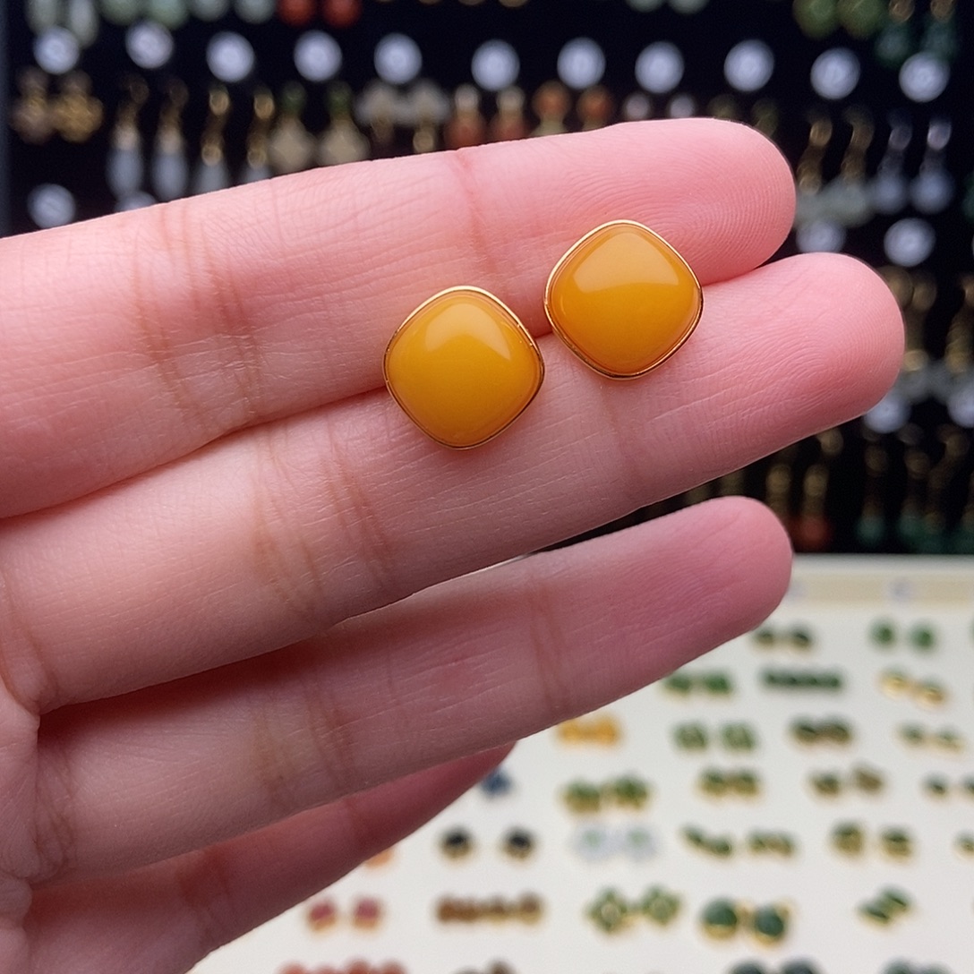 和田玉（碧玉）银S925镀金镶嵌颈饰