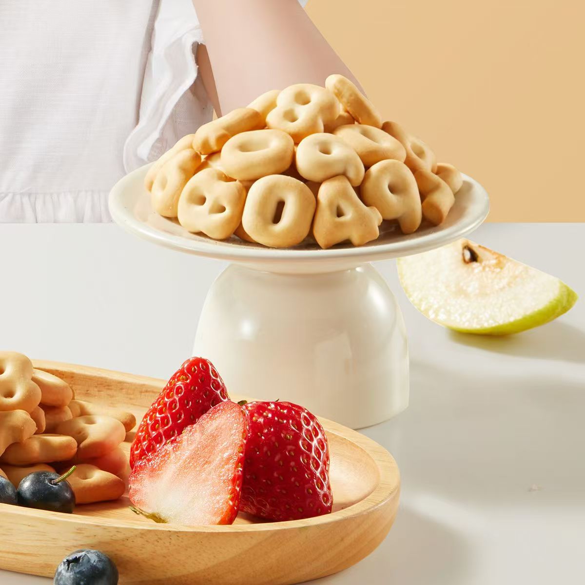 婴幼儿数字饼干牛乳小饼干宝宝零食 QTMM