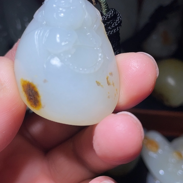 曹***煲和田玉（白玉）未镶嵌车挂
